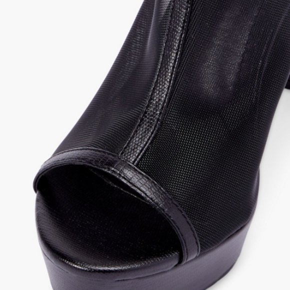 Jules Throwback Peep Toe Heeled Bootie - Picture 3 of 6